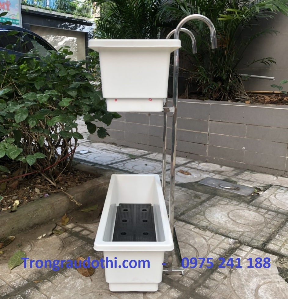 Móc treo chậu trồng hoa 2 tầng